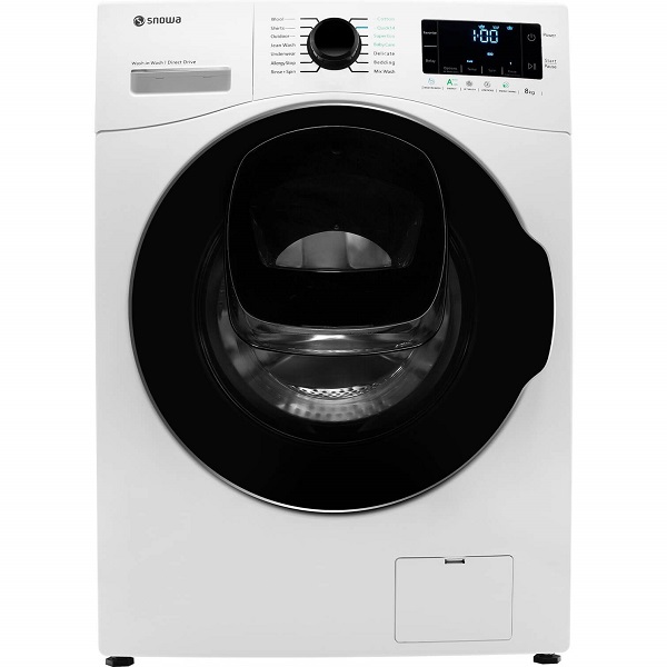 ماشین لباسشویی Wash in Wash اسنوا مدل SWM-842S ظرفیت 8 کیلوگرم)