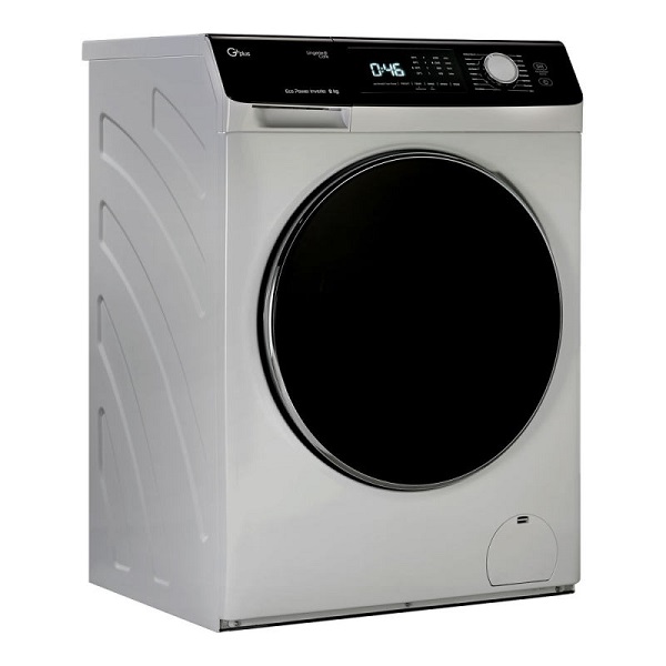 ماشین لباسشویی جی پلاس مدل GWM-K8540W ظرفیت 8 کیلوگرم نقره ای)
